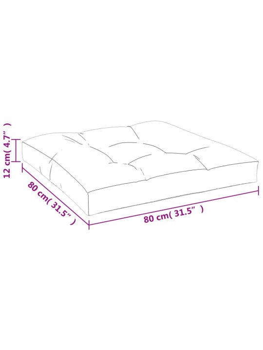 Euroaluse istmepadi, roheline, 80x80x12 cm, kangas