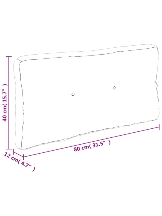 Euroaluse istmepadi, lehemuster, 80 x 40 x 12 cm, kangas