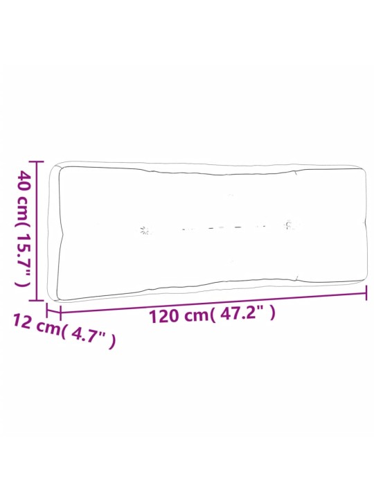 Euroaluse istmepadi, roosa, 120 x 40 x 12 cm, kangas