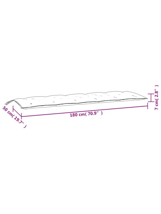 Aiapingi istmepadjad 2 tk, must, 180x50x7 cm, oxford-kangas