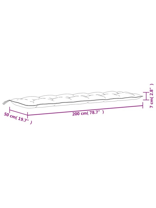 Aiapingi istmepadjad 2tk, kreemvalge, 200x50x7cm, oxford-kangas