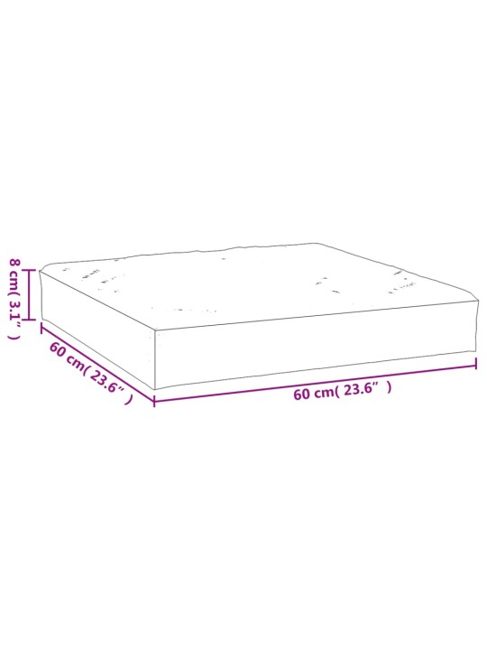 Euroaluse istmepadi, antratsiit, 60x60x8 cm, kangas