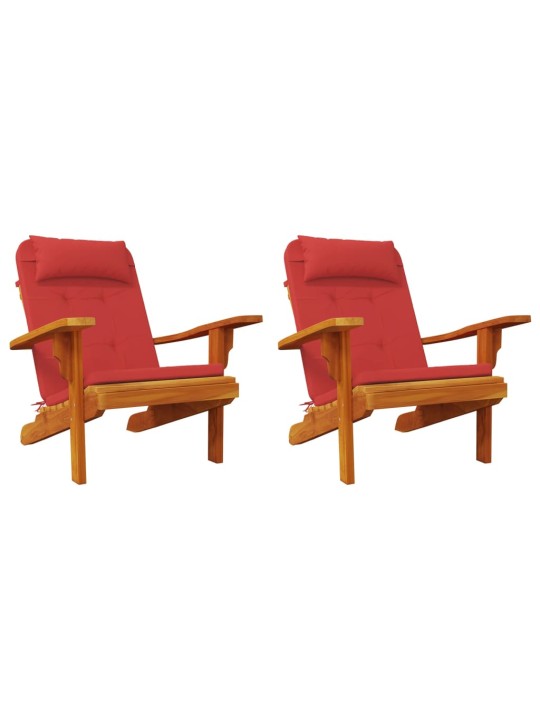 Adirondack toolipadjad 2 tk, punane, oxford kangas