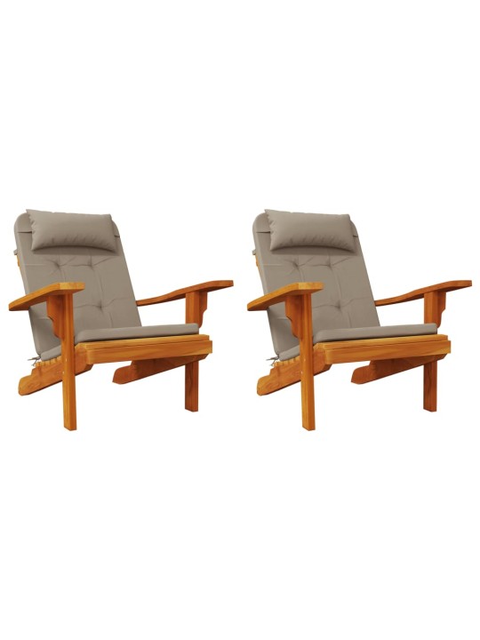 Adirondack toolipadjad 2 tk, pruunikashall, oxford kangas
