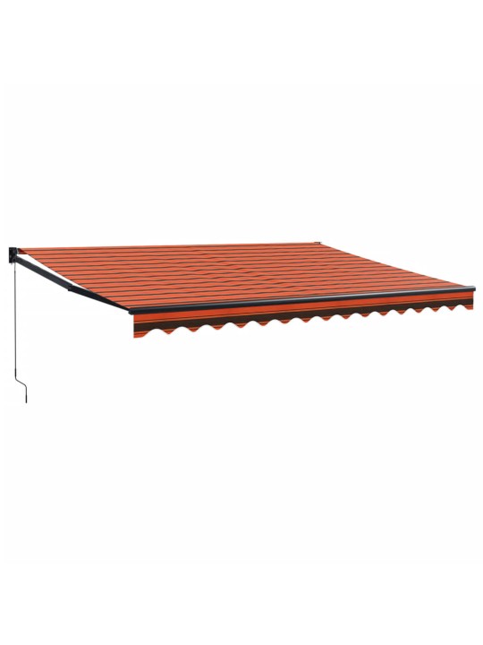 Sissetõmmatav varikatus, oranž-pruun 4,5x3 m, kangas/alumiinium