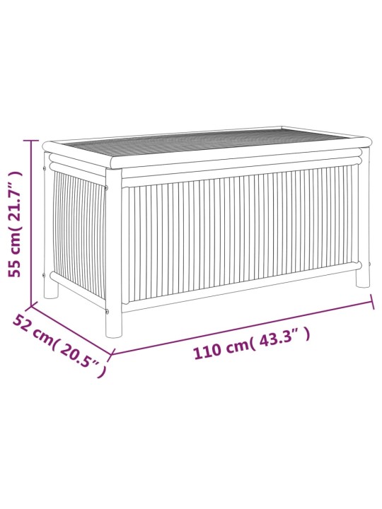 Aia hoiukast, 110 x 52 x 55 cm, bambus