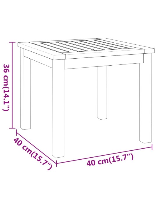Kohvilaud, 40 x 40 x 36 cm, akaatsiapuit