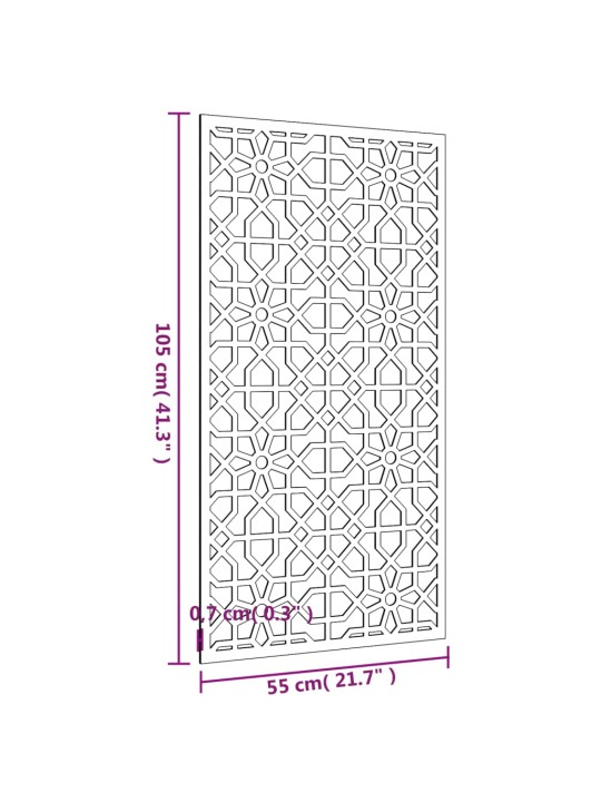 Aia seinakaunistus, 105x55 cm, corteni teras, mauri disain