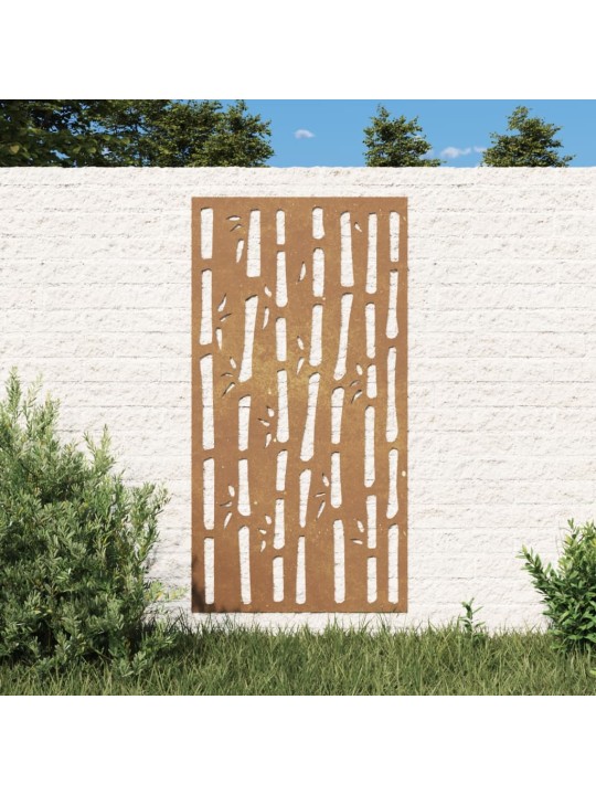Aia seinakaunistus, 105x55 cm, corteni teras, bambuse disain