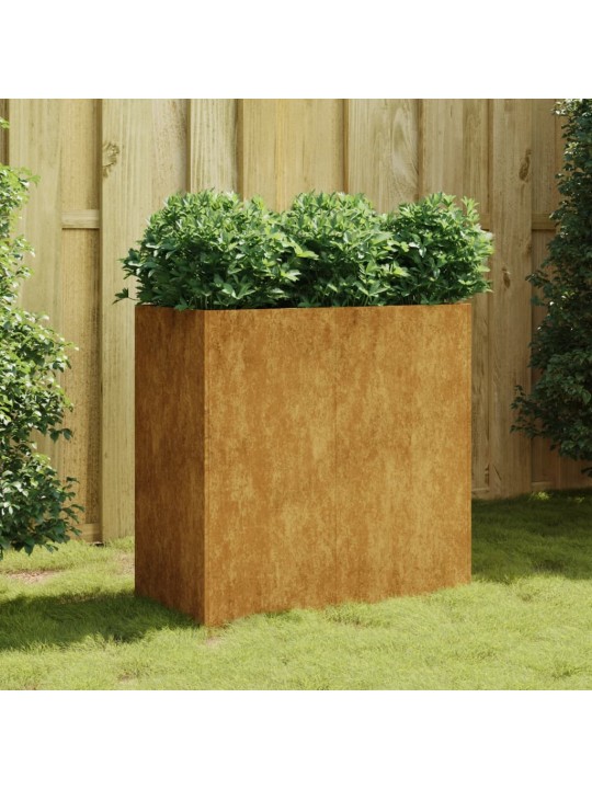 Taimekast, 80 x 40 x 80 cm, corten teras