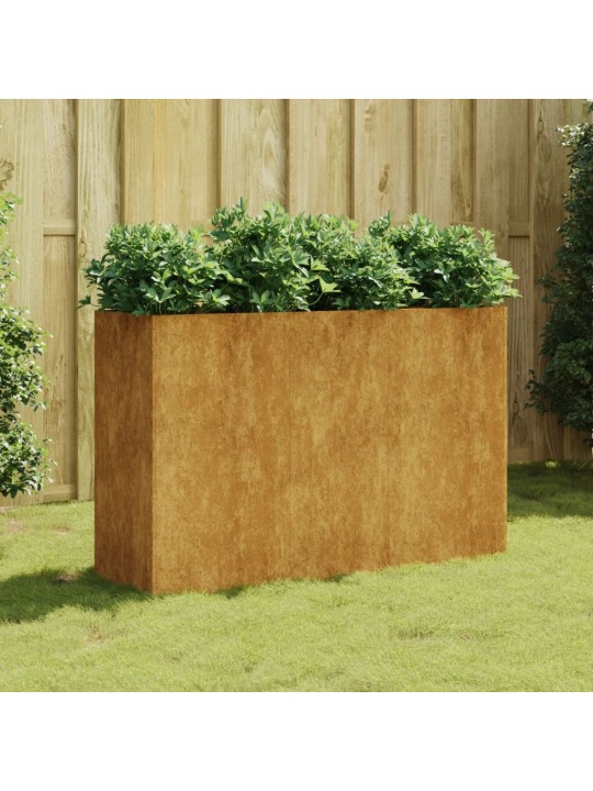 Taimekast, 120 x 40 x 80 cm, corten-teras