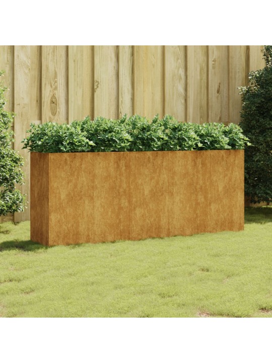 Taimekast, 200 x 40 x 80 cm, corten-teras