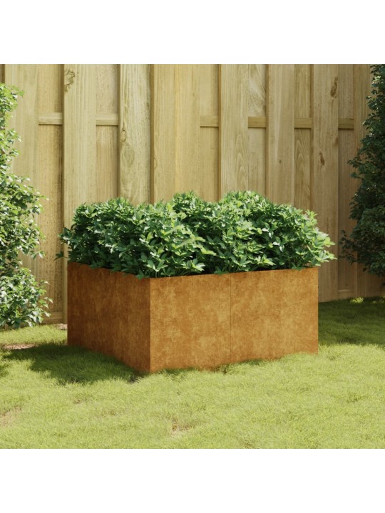 Taimekast, 80 x 80 x 40 cm, corten teras