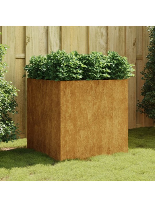 Taimekast, 80 x 80 x 80 cm, corten teras