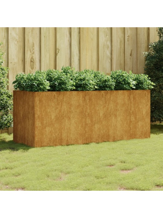 Taimekast, 200 x 80 x 80 cm, corten-teras