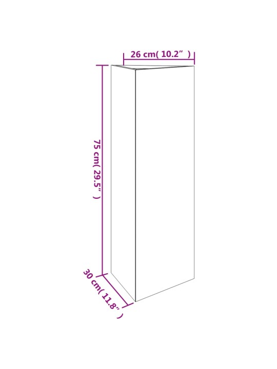 Aia taimekast, 30 x 26 x 75 cm corten teras