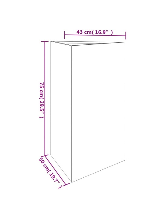 Aia taimekast, 50 x 43 x 75 cm corten teras