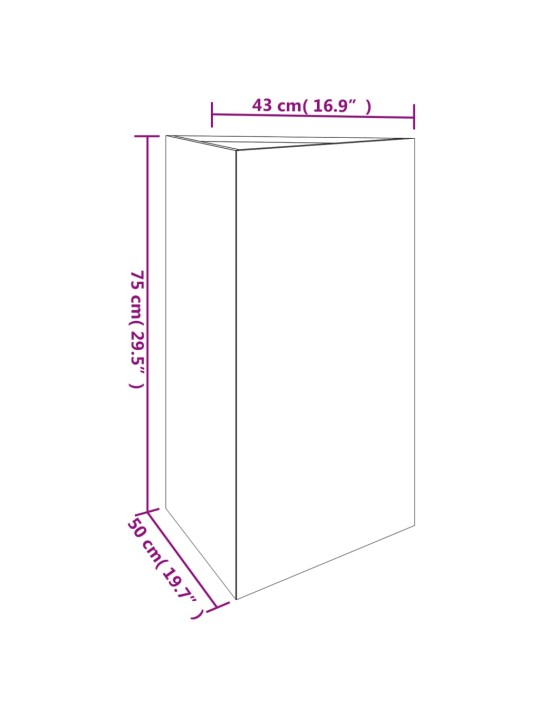 Aia taimekast, 50 x 43 x 75 cm corten teras