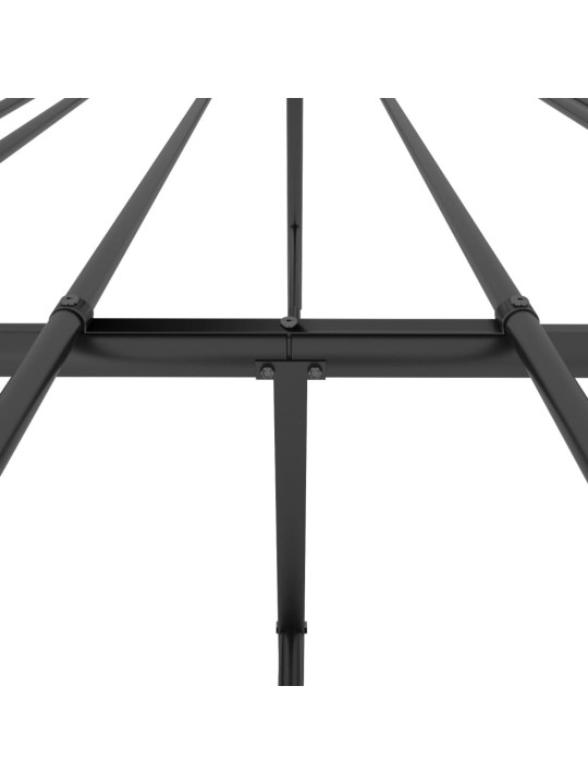 Metallist voodiraam peatsiga, must, 160 x 200 cm