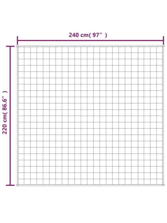 Raskustekk sinine 220x240 cm 15 kg kangas