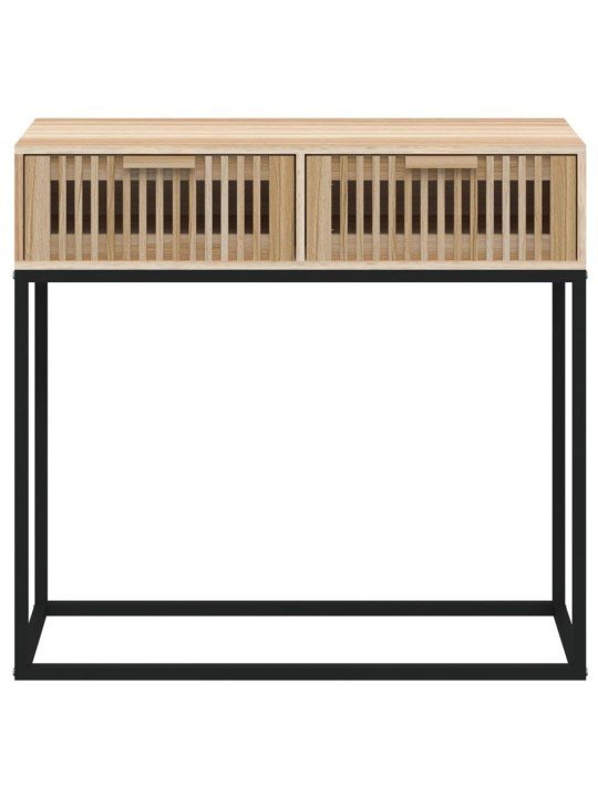 Konsoollaud, 80 x 30 x 75 cm, tehispuit ja raud
