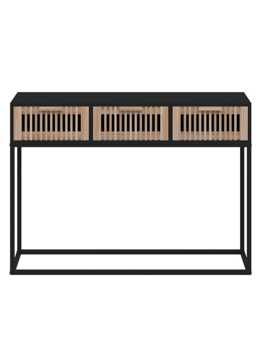 Konsoollaud, must, 105 x 30 x 75 cm, tehispuit ja raud