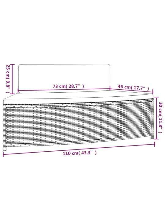 Mullivanni pingid istmepatjadega 2 tk, must, polürotang