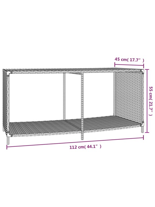 Hoiuriiulid 2 tk, must, polürotang