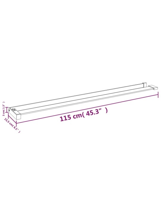 Duširiiul dušikabiinile, must, 115 cm, alumiinium