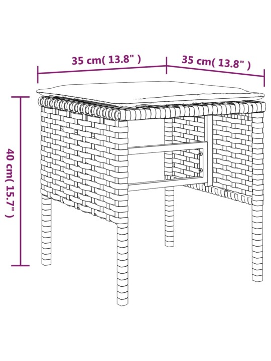 Aia jalapingid patjadega 4 tk, hall, polürotang