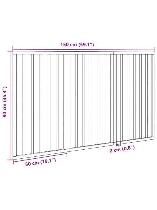 Kokkupandav koeravärav, 3 paneeli, valge, 150 cm, paplipuit