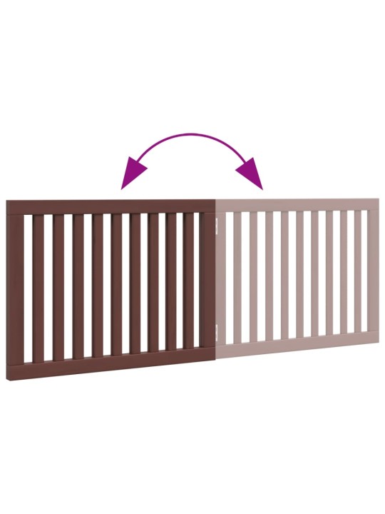 Kokkupandav koeravärav, 2 paneeli, pruun, 160 cm, paplipuit