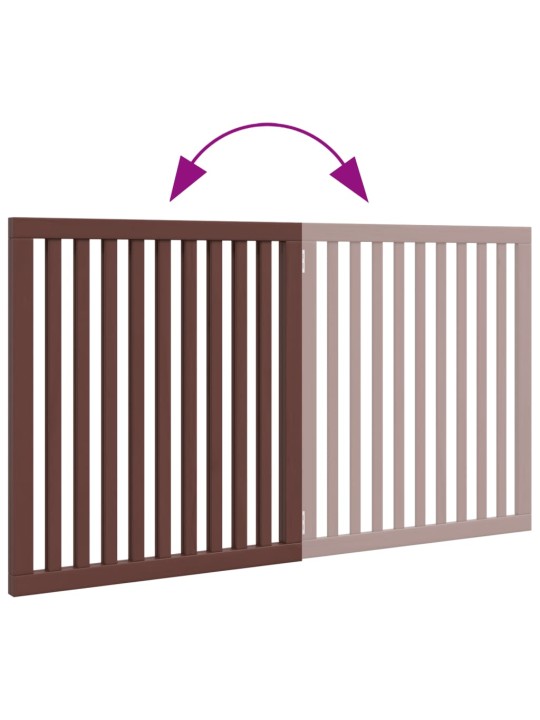 Kokkupandav koeravärav, 2 paneeli, pruun, 160 cm, paplipuit