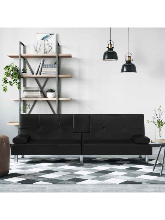 DIIVANVOODI TOPSIHOIDJATEGA, MUST, KUNSTNAHK