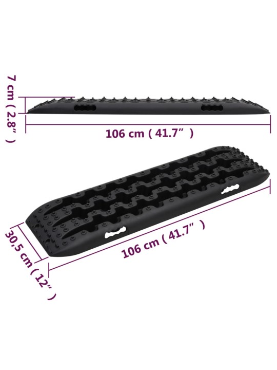 VEOPLAADID 2 TK, MUST, 106 X 30,5 X 7 CM, NAILON