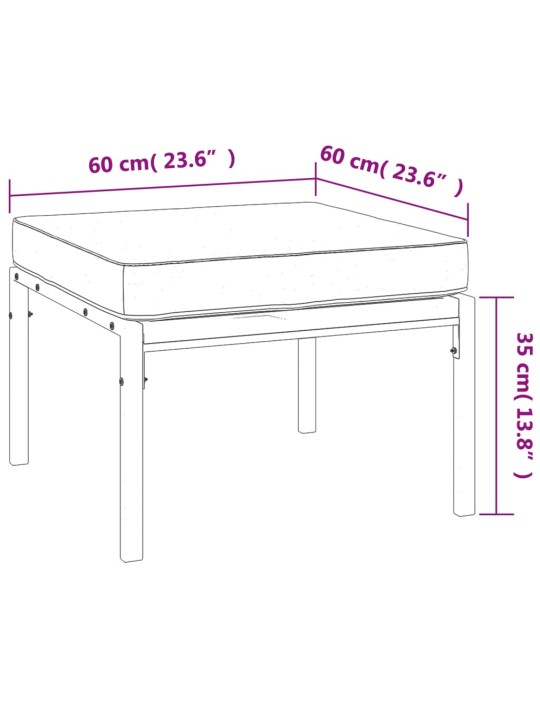 Aia jalapingid hallide patjadega, 2 tk, 60x60x35 cm, teras