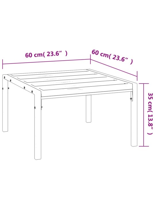 Aia kohvilaud, must, 60 x 60 x 35 cm, teras