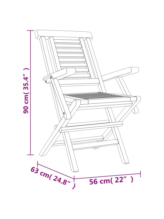 5-osaline aiamööbli komplekt, tiikpuu