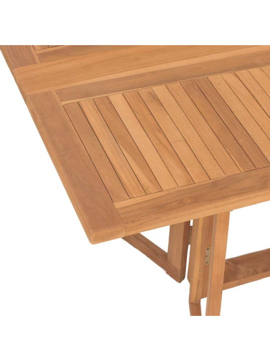 Aia söögilaudade komplekt 7 tk pruun 140 x 80 x 75 cm tiikpuu