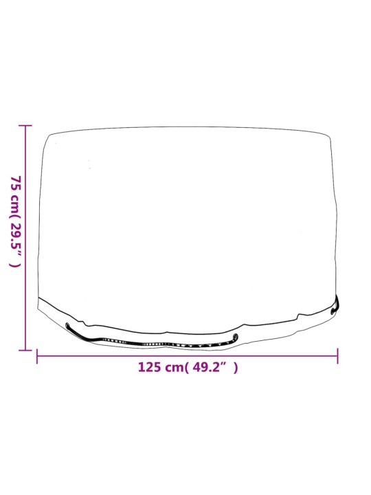 Aiamööbli katted 2 tk, 6 aasaga, ø125 x 75 cm, ümmargune