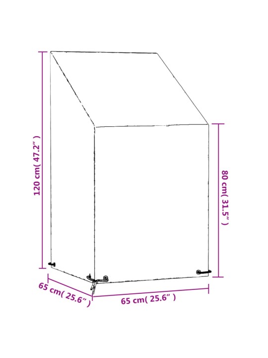 Aiatoolide katted 2 tk, 8 aasaga, 65x65x80/120 cm, polüetüleen