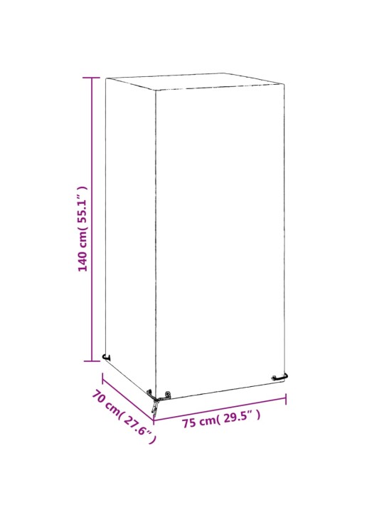 Aiatoolide katted 2 tk, 8 aasaga, 75x70x140 cm, polüetüleen