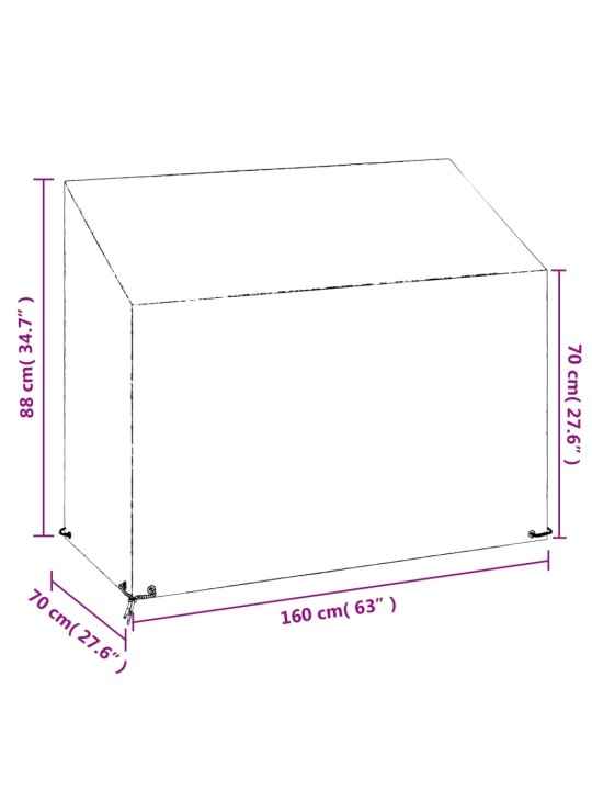 Aiapingi katted 2 tk, 8 aasaga, 160x70x70/88 cm, polüetüleen