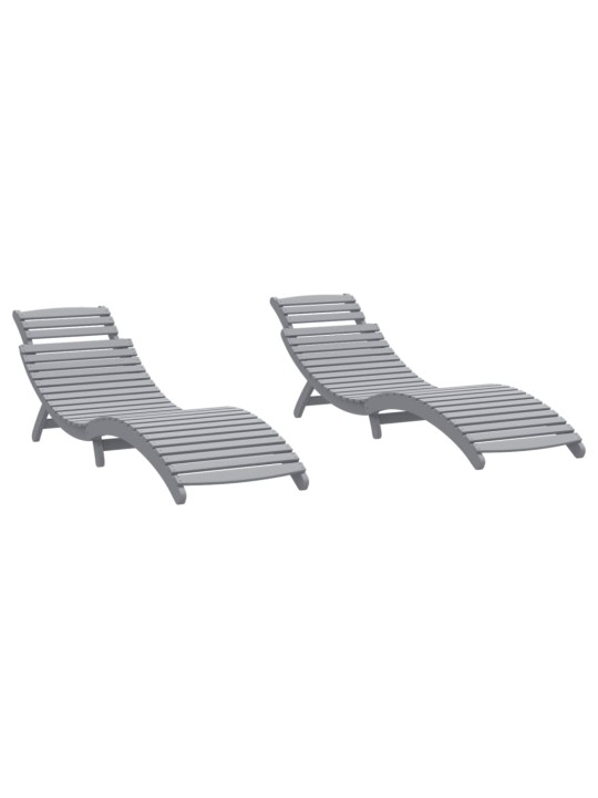 LAMAMISTOOLID 2 TK HALLID 184X55X64 CM TÄISPUIDUST AKAATSIA