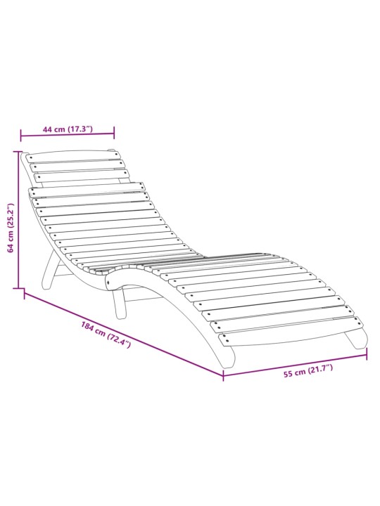 LAMAMISTOOLID 2 TK HALLID 184X55X64 CM TÄISPUIDUST AKAATSIA