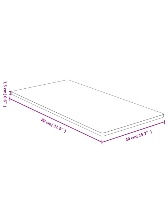 Lauaplaat, 40x80x1,5 cm, bambus