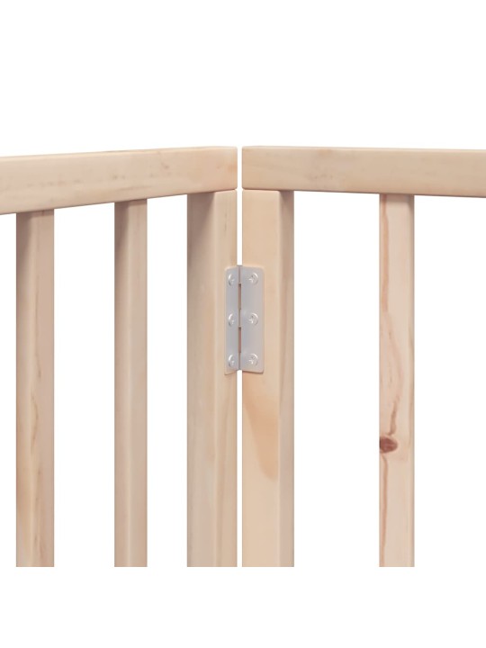 Kokkupandav koeravärav uksega, 6 paneeli, 480 cm, paplipuit