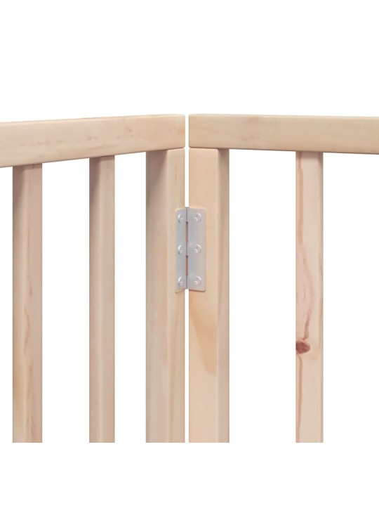 Kokkupandav koeravärav uksega, 8 paneeli, 640 cm, paplipuit