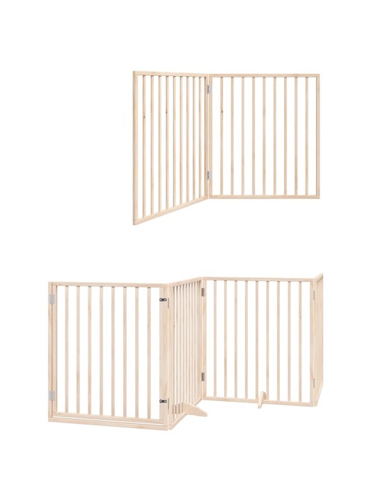 Kokkupandav koeravärav uksega, 12 paneeli, 960 cm, paplipuit