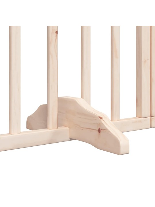 Kokkupandav koeravärav uksega, 12 paneeli, 600 cm, paplipuit